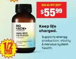 Chemist Warehouse Bio Hack+ NMN 500 High Strength offer
