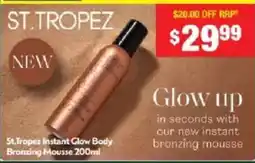 Chemist Warehouse St.Tropez Instant Glow Body Bronzing Mousse offer