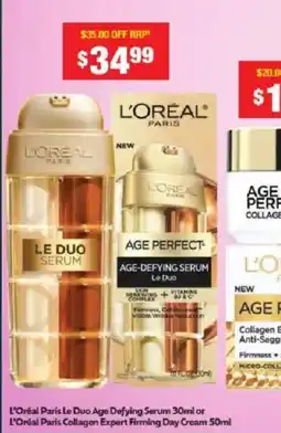 Chemist Warehouse L'Oréal Paris Le Duo Age Defying Serum offer