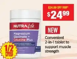 Chemist Warehouse NutraLife Magnesium Glycinate + Creatine Plus offer