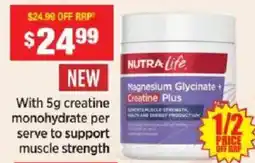 Chemist Warehouse NutraLife Magnesium Glycinate + Creatine Plus offer