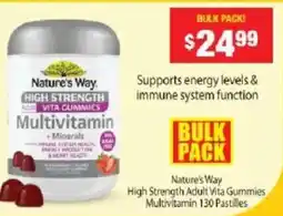 Chemist Warehouse Nature's Way High Strength Adult Vita Gummies Multivitamin offer
