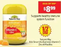 Chemist Warehouse Nature's Way Kids Smart Vita Gummies Vitamin C + Zinc offer