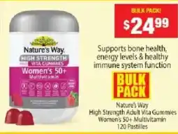 Chemist Warehouse Nature's Way High Strength Adult Vita Gummies Women's 50+ Multivitamin offer