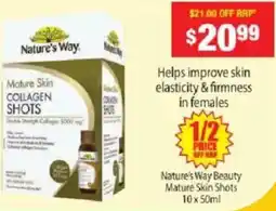 Chemist Warehouse Nature's Way Beauty Mature Skin Shots offer