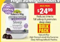 Chemist Warehouse Nature's Way High Strength Adult Vita Gummies Sleep Ashwagandha offer