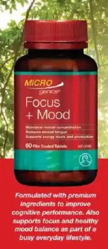 Chemist Warehouse Microgenics Focus + Mood offer