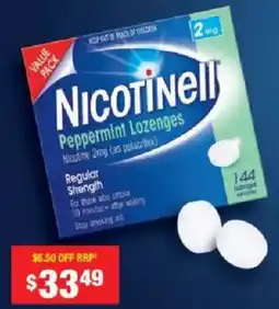 Chemist Warehouse Nicotinell Peppermint Lozenges offer