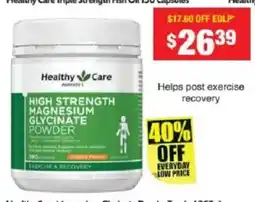 Chemist Warehouse Healthy Care High Strength Magnesium Glycinate Powder offer