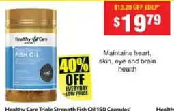 Chemist Warehouse Healthy Care Triple Strength Fish Oil offer
