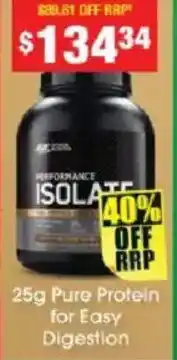 Chemist Warehouse Optimum Nutrition Performance Isolate offer