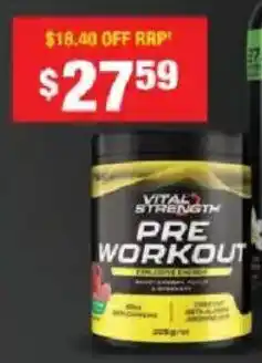 Chemist Warehouse Vital Strength Pre Workout offer