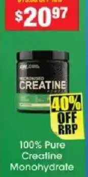 Chemist Warehouse Optimum Nutrition Micronized Creatine offer