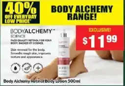 Chemist Warehouse Body Alchemy Retinol Body Lotion offer