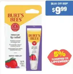 Chemist Warehouse Burt's Bees rescue lip relief offer