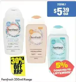 Chemist Warehouse Femfresh 250ml Range offer