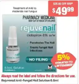 Chemist Warehouse Rejuvenail Anti-Fungal Nail Lacquer offer
