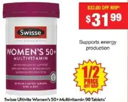 Chemist Warehouse Swisse Ultivite Women's 50+ Multivitamin offer