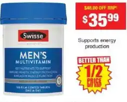 Chemist Warehouse Swisse Men's Multivitamin offer
