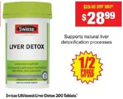 Chemist Warehouse Swisse Ultiboost Liver Detox offer