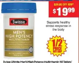Chemist Warehouse Swisse Ultivite Men's High Potency Multivitamin offer