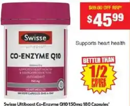 Chemist Warehouse Swisse Ultiboost Co-Enzyme Q10 offer