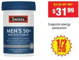 Chemist Warehouse Swisse Men's 50+ Multivitamin offer