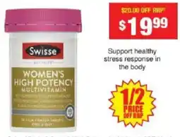 Chemist Warehouse Swisse Women's High Potency Multivitamin offer
