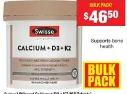 Chemist Warehouse Swisse Ultiboost Calcium + D3 + K2 offer