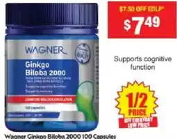 Chemist Warehouse Wagner Ginkgo Biloba 2000 100 Capsules offer