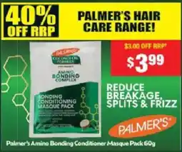 Chemist Warehouse Palmer's Amino Bonding Conditioner Masque Pack offer