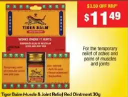 Chemist Warehouse Tiger Balm Muscle & Joint Relief Red Ointment offer