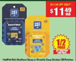 Chemist Warehouse NatPat Kids Bedtime Sleep or Breathe Easy Stickers offer