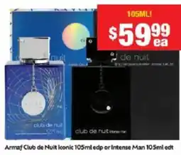 Chemist Warehouse Armaf Club de Nuit Iconic 105ml edp or Intense Man 105ml edt offer