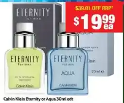 Chemist Warehouse Calvin Klein Eternity or Aqua edt offer