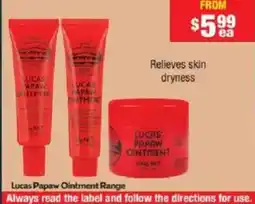Chemist Warehouse Lucas Papaw Ointment Range offer