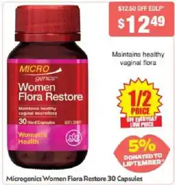 Chemist Warehouse Microgenics Women Flora Restore offer