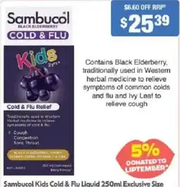 Chemist Warehouse Sambucol Kids Cold & Flu Liquid offer