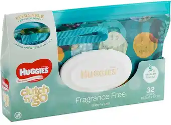 BIG W Huggies 32-Pack Refillable Clutch n Go Wipes offer