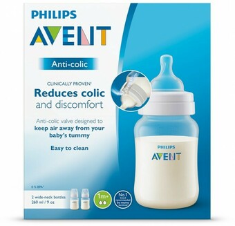 Philips Avent Anti-Colic Baby Bottles, 260mL, 2-Pack, SCF813/27