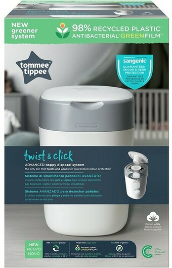 BIG W Tommee Tippee Twist and Click Nappy Bin Eco Friendlier White offer