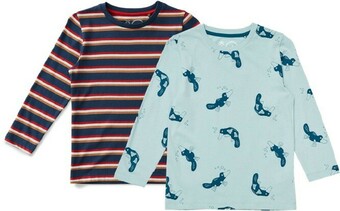 BIG W K-D Kids Organic Cotton Print or Stripe Tees offer
