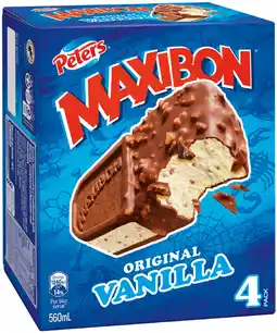 IGA Peters Maxibon Ice Cream Selected Varieties offer