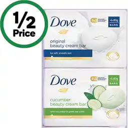 Woolworths Dove Beauty Cream Bar 90g x offer