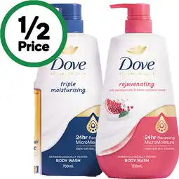Woolworths Dove Advanced Care Body Wash offer