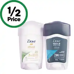 Woolworths Dove Clinical 96hr Deodorant offer