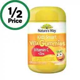 Woolworths Nature's Way Kids Smart Vita Gummies Vitamin C + Zinc offer