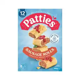 Woolworths Patties Party Pies or Sausage Rolls 450-560g Pk 12 – From the Freezer offer
