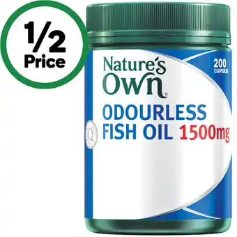 Woolworths Nature's Own Odourless Fish Oil 1500mg Capsules offer