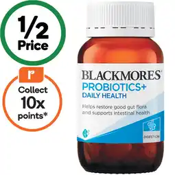 Woolworths Blackmores Probiotics+ Daily Health Capsules offer
